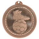 Antique Bronze 2" Soccer Laserable BriteLazer Medal