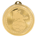 Bright Gold 2" Soccer Laserable BriteLazer Medal