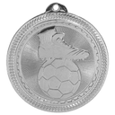 Bright Silver 2" Soccer Laserable BriteLazer Medal