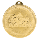 Bright Gold 2" Swimming Laserable BriteLazer Medal