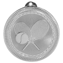 Bright Silver 2" Tennis Laserable BriteLazer Medal
