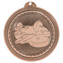 Antique Bronze 2" Weightlifting Laserable BriteLazer Medal