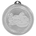 Bright Silver 2" Weightlifting Laserable BriteLazer Medal