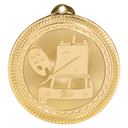 Bright Gold 2" Art Laserable BriteLazer Medal