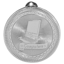 Bright Silver 2" Computers Laserable BriteLazer Medal