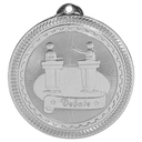 Bright Silver 2" Debate Laserable BriteLazer Medal