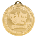Bright Gold 2" Drama Laserable BriteLazer Medal