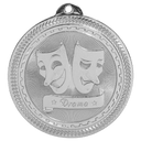 Bright Silver 2" Drama Laserable BriteLazer Medal