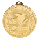 Bright Gold 2" Graduate Laserable BriteLazer Medal
