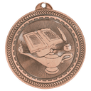 Antique Bronze 2" Lamp of Knowledge Laserable BriteLazer Medal