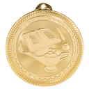 Bright Gold 2" Lamp of Knowledge Laserable BriteLazer Medal