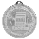 Bright Silver 2" Math Laserable BriteLazer Medal