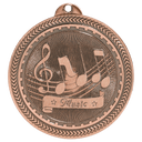 Antique Bronze 2" Music Laserable BriteLazer Medal