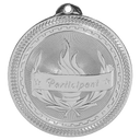 Bright Silver 2" Participant Laserable BriteLazer Medal