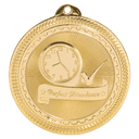 Bright Gold 2" Perfect Attendance Laserable BriteLazer Medal