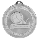 Bright Silver 2" Perfect Attendance Laserable BriteLazer Medal