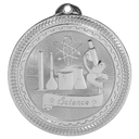 Bright Silver 2" Science Laserable BriteLazer Medal