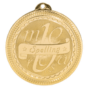 Bright Gold 2" Spelling Laserable BriteLazer Medal