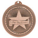 Antique Bronze 2" Star Performer Laserable BriteLazer Medal
