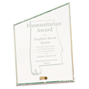 6" x 8" Clear Slant Rectangle CrystalEdge Glass