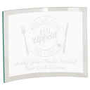 8" x 6" x 1/4" Beveled Jade Glass Crescent
