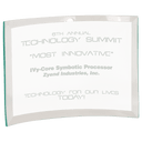 10" x 7" x 1/4" Beveled Jade Glass Crescent