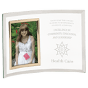 10" x 7" Jade Glass Crescent with 3 1/2" x 5" Picture Frame