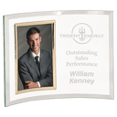 11" x 8" Jade Glass Crescent with 4" x 6" Picture Frame