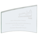 10" x 6 7/8" x 1/4" Jade Slanted Glass Crescent