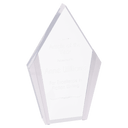 Silver 4 3/4" x 7 1/2" Diamond Acrylic with Edges