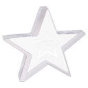 Silver 6 3/4" x 6" Star Acrylic with Edge