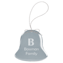 Clear Bell Glass Ornament with Silver 3" String