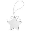 3 1/4" Clear Star Glass Ornament with Silver String
