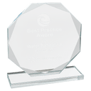 6 1/2" Octagon Clear Glass Award