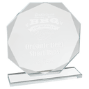 7 1/2" Octagon Clear Glass Award
