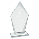 7 1/2" Diamond Clear Glass Award