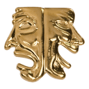Gold Drama Metal Chenille Letter Insignia
