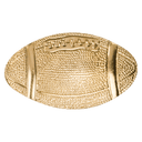 Gold Football Metal Chenille Letter Insignia