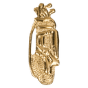 Gold Golf Bag Metal Chenille Letter Insignia