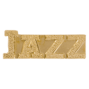 Gold Jazz Metal Chenille Letter Insignia