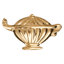 Gold Lamp of Knowledge Metal Chenille Letter Insignia