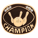 Gold Bowling Champion Ring Insert