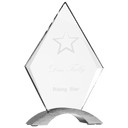 7 1/4" Diamond Cosmic Acrylic with Silver Base