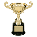 Gold 6 1/2" Completed Metal Cup Trophy on Plastic Base