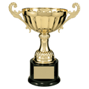 Gold 2 9 3/4" Completed Metal Cup Trophy on Plastic Base