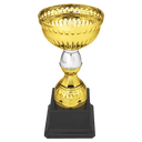 7" Gold & Silver Metal Cup with Plastic Stem and Base