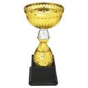 8" Gold & Silver Metal Cup with Plastic Stem and Base