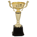 Gold 2 10" Completed Metal Cup Trophy on Plastic Base
