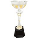 13 1/2" Silver/Gold Completed Metal Cup Trophy on Plastic Base