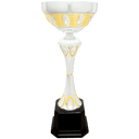 16 1/2" Silver/Gold Completed Metal Cup Trophy on Plastic Base